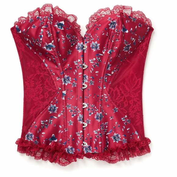 Lace Corset Lingerie Dress Up Kink Costume - Picture 3 of 17